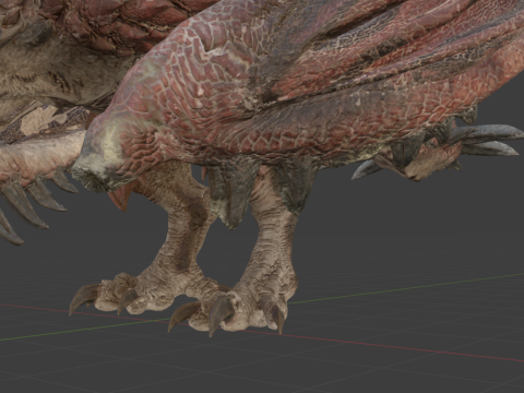 Rathalos - Monster Hunter World 3D Модель