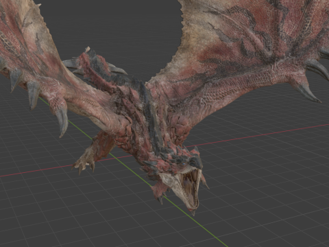 Rathalos - Monster Hunter World 3D Модель