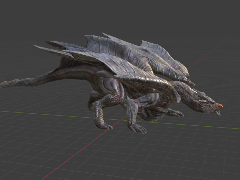 Kushala Daora - Monster Hunter World 3D Модель