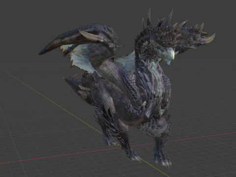Alatreon - Monster Hunter World 3D Model
