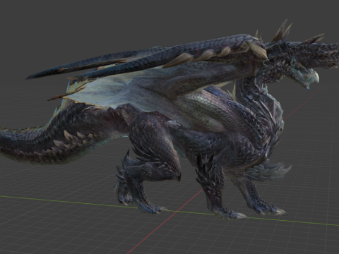 Alatreon - Monster Hunter World Modello 3D
