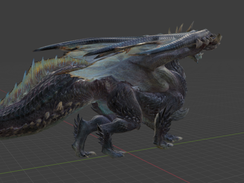 Alatreon - Monster Hunter World Modello 3D