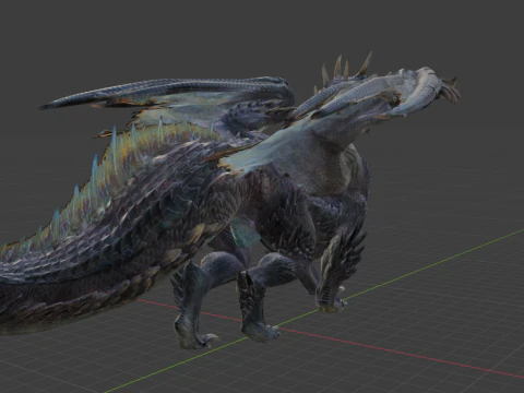 Alatreon - Monster Hunter World 3D Model