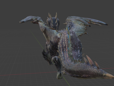 Alatreon - Monster Hunter World Modello 3D