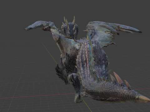Alatreon - Monster Hunter World 3D Model