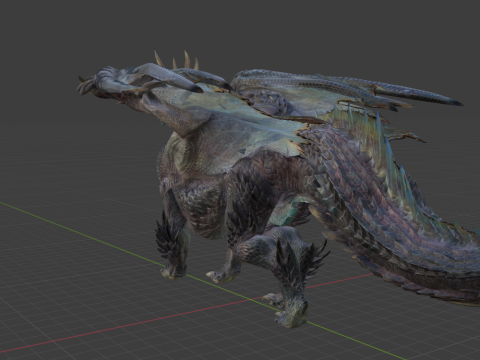 Alatreon - Monster Hunter World Modello 3D