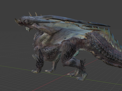 Alatreon - Monster Hunter World Modello 3D