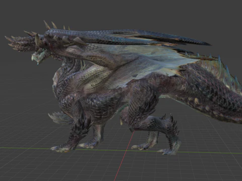 Alatreon - Monster Hunter World 3D Model
