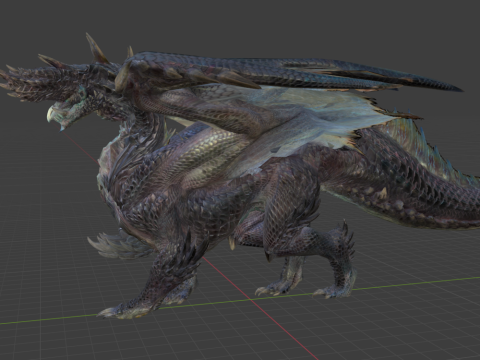 Alatreon - Monster Hunter World Modello 3D