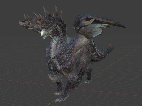 Alatreon - Monster Hunter World Modello 3D