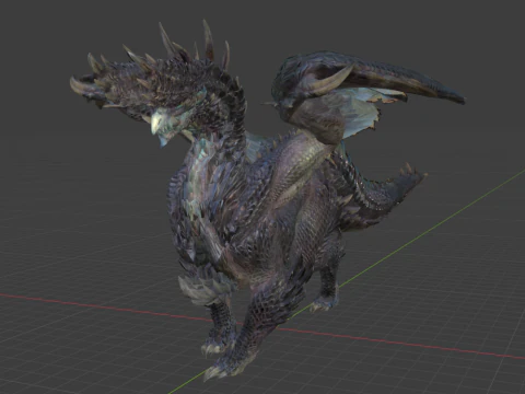 Alatreon - Monster Hunter World 3D Model