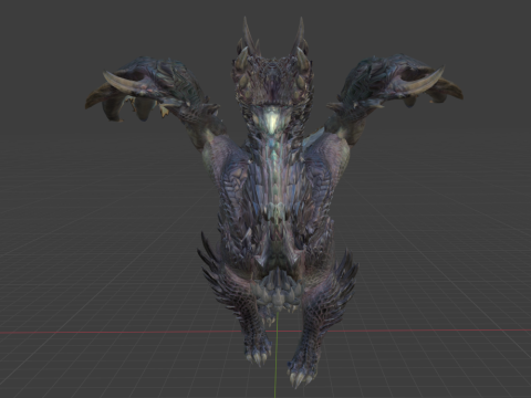 Alatreon - Monster Hunter World Modello 3D
