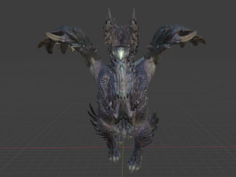 Alatreon - Monster Hunter World 3D Model