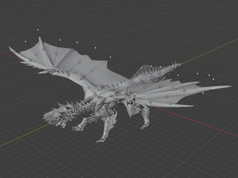Alatreon - Monster Hunter World Modello 3D