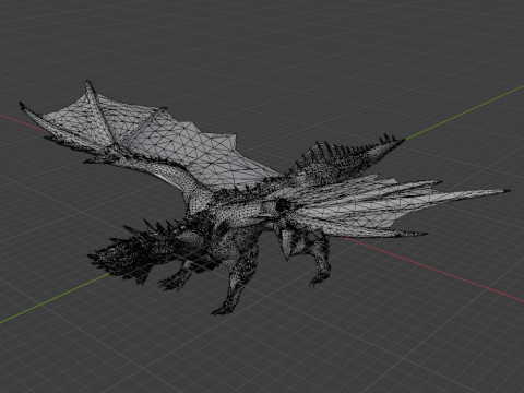Alatreon - Monster Hunter World Modello 3D