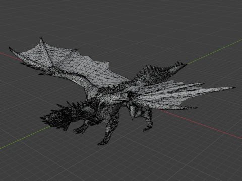 Alatreon - Monster Hunter World 3D Model