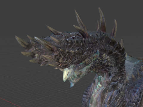 Alatreon - Monster Hunter World Modello 3D