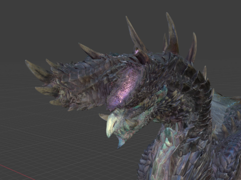 Alatreon - Monster Hunter World Modello 3D