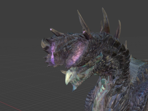 Alatreon - Monster Hunter World Modello 3D