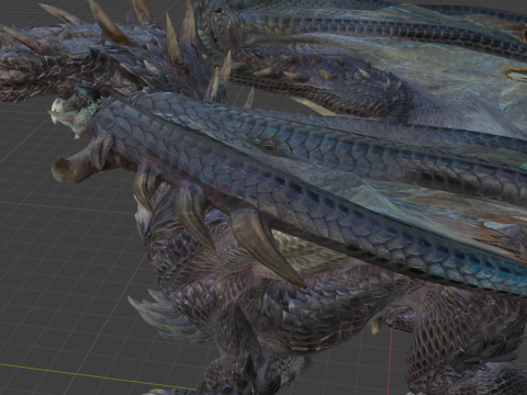 Alatreon - Monster Hunter World Modello 3D