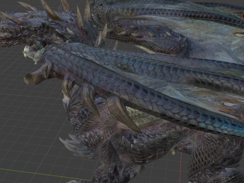 Alatreon - Monster Hunter World 3D Model