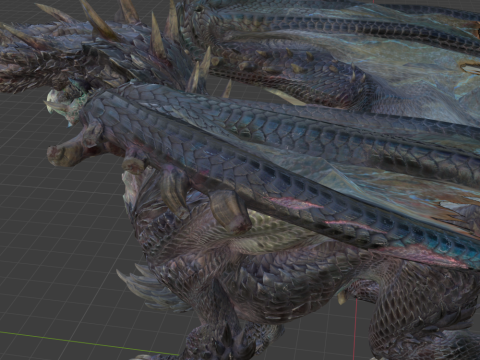 Alatreon - Monster Hunter World Modello 3D