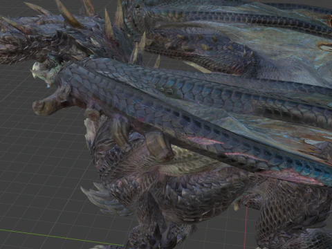 Alatreon - Monster Hunter World 3D Model