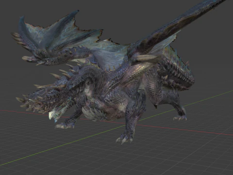 Alatreon - Monster Hunter World 3D Model