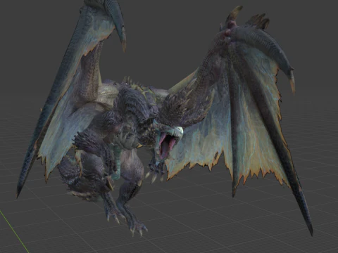 Alatreon - Monster Hunter World 3D Model