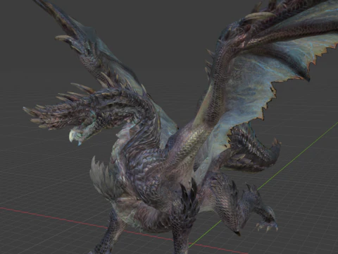 Alatreon - Monster Hunter World 3D Model