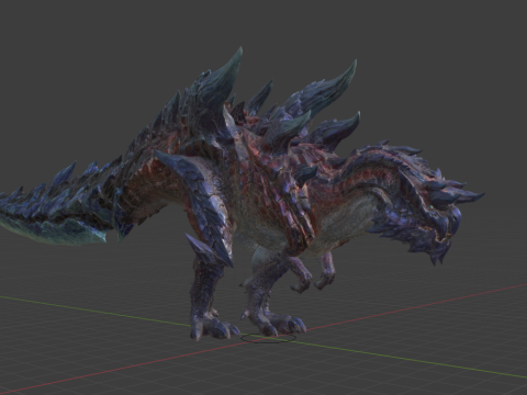 Glavenus - Monster Hunter World 3D 모델