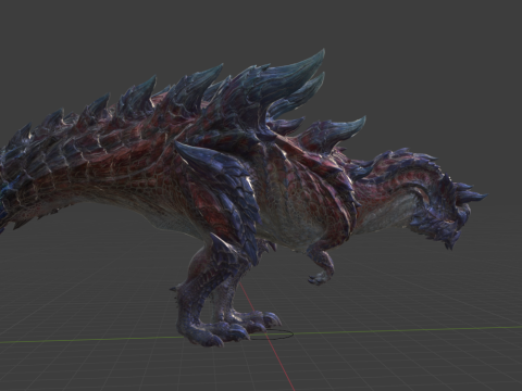 Glavenus - Monster Hunter World 3D 모델