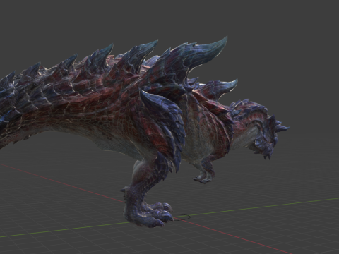 Glavenus - Monster Hunter World 3D 모델