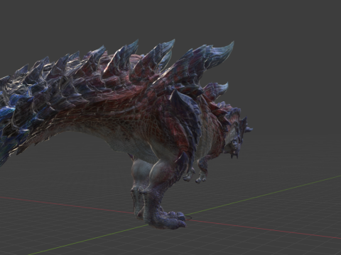 Glavenus - Monster Hunter World 3D 모델