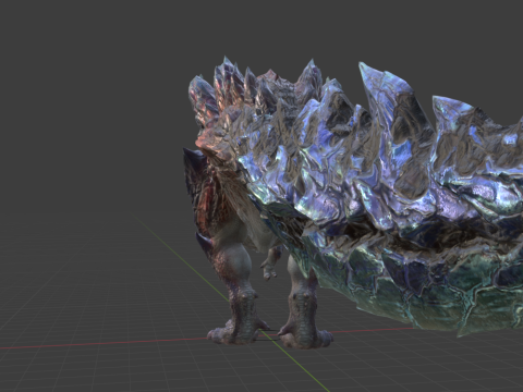 Glavenus - Monster Hunter World 3D 모델