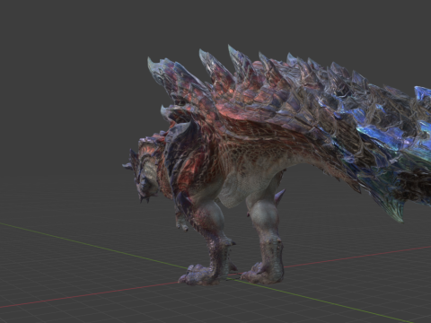 Glavenus - Monster Hunter World 3D 모델
