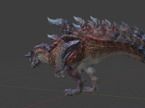 Glavenus - Monster Hunter World 3D 모델