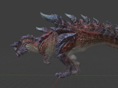 Glavenus - Monster Hunter World 3D 모델