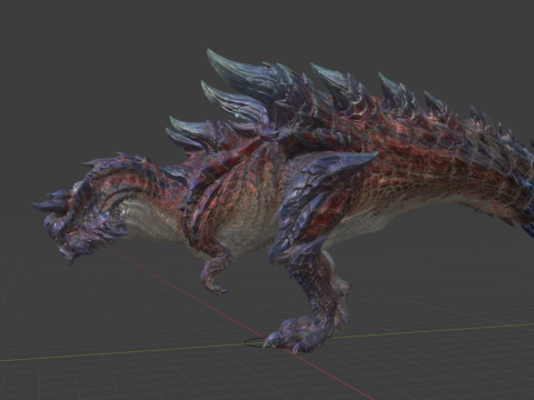 Glavenus - Monster Hunter World 3D 모델