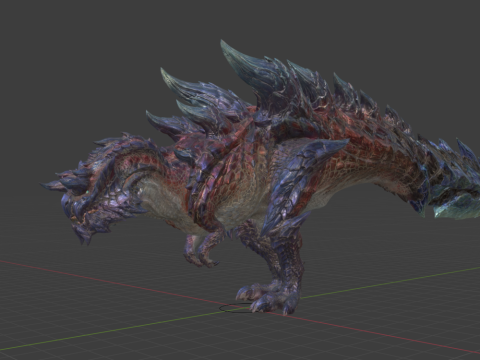 Glavenus - Monster Hunter World 3D 모델