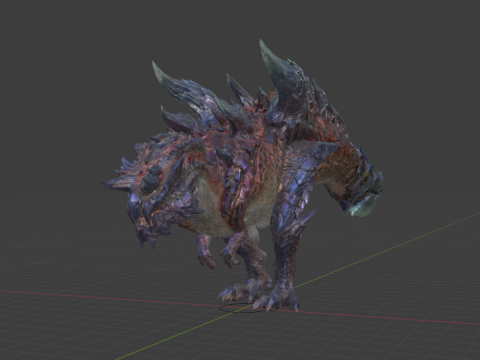 Glavenus - Monster Hunter World 3D 모델