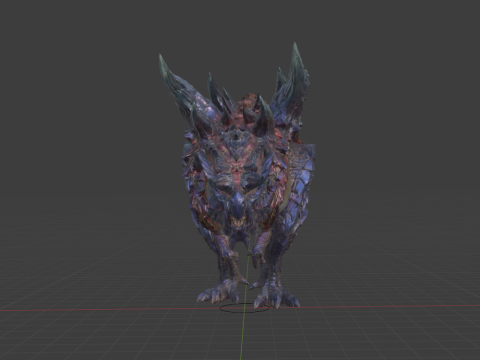 Glavenus - Monster Hunter World 3D 모델