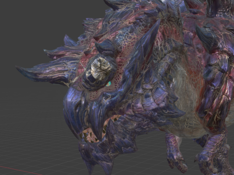 Glavenus - Monster Hunter World 3D 모델