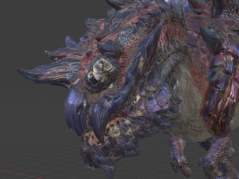Glavenus - Monster Hunter World 3D 모델
