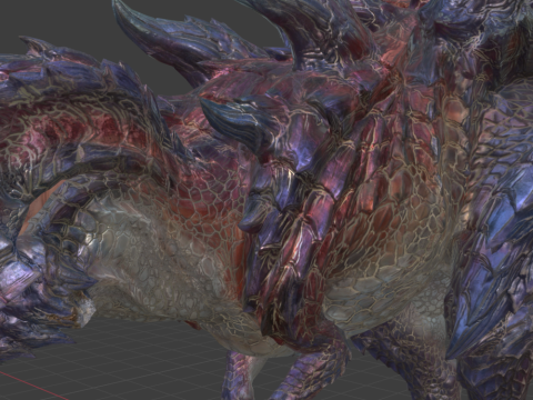 Glavenus - Monster Hunter World 3D 모델