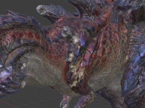 Glavenus - Monster Hunter World 3D Model