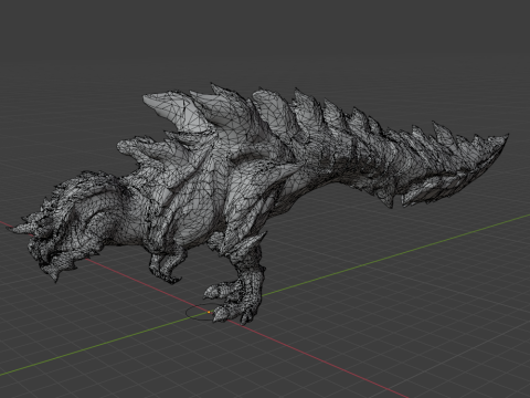 Glavenus - Monster Hunter World 3D 모델