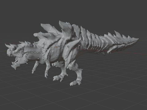 Glavenus - Monster Hunter World 3D 모델