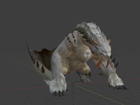 Barioth - Monster Hunter World 3Dモデル