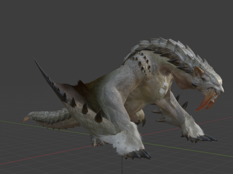 Barioth - Monster Hunter World 3Dモデル